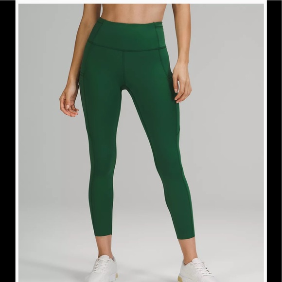 NWT Lululemon Fast & Free Tights Everglade Green - Picture 1 of 7